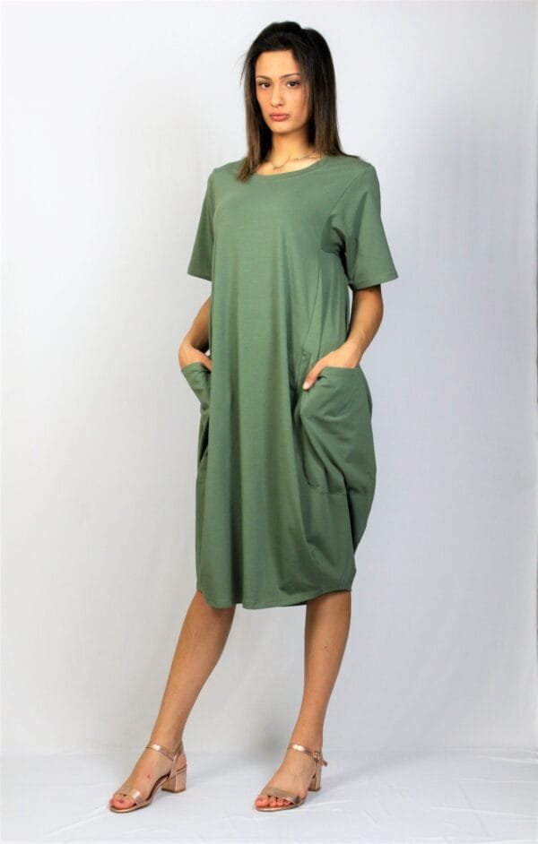 Рокля тип балон каки - Image 3