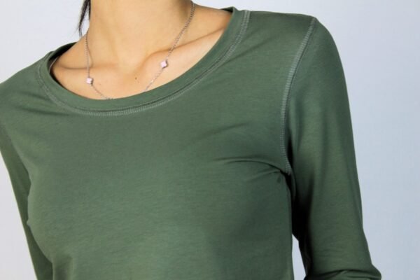 Блуза памук каки - Image 5