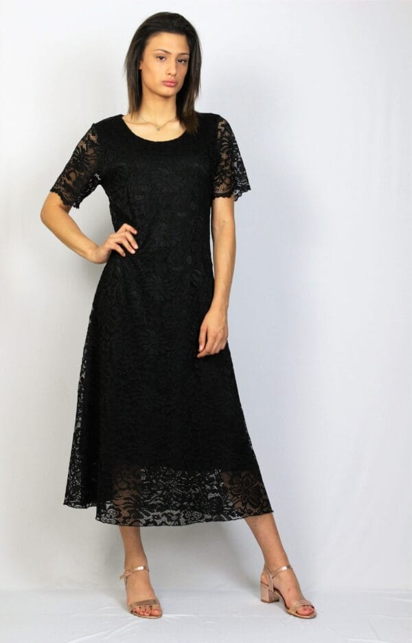 Дантелена рокля черна - Image 3