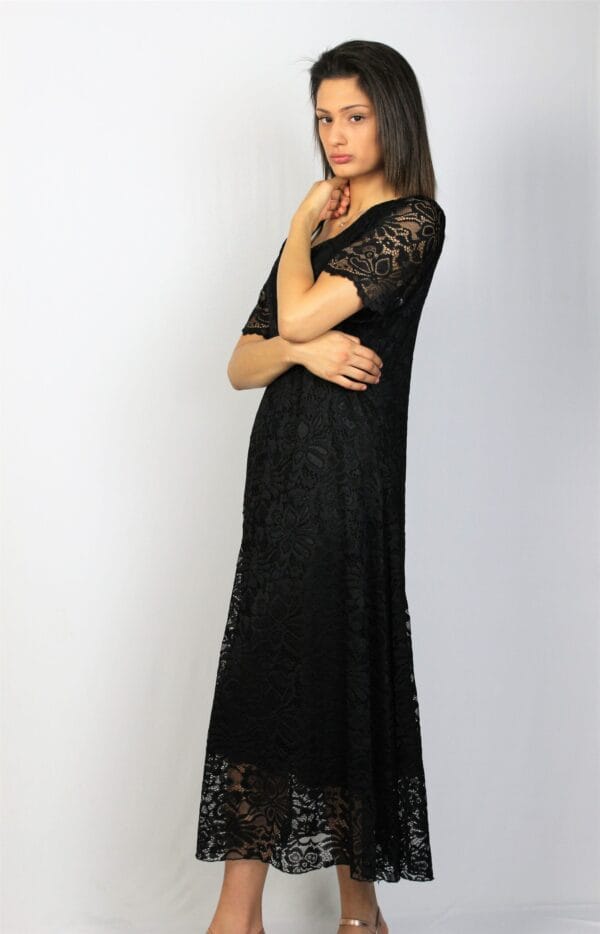 Дантелена рокля черна - Image 6