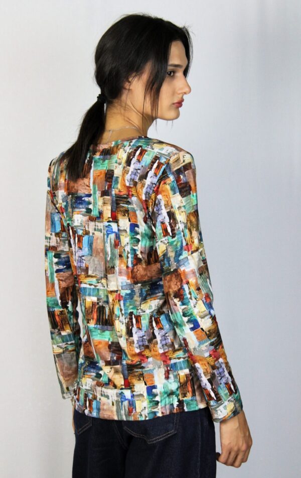 Блуза с дълъг ръкав принт 5 - Image 4