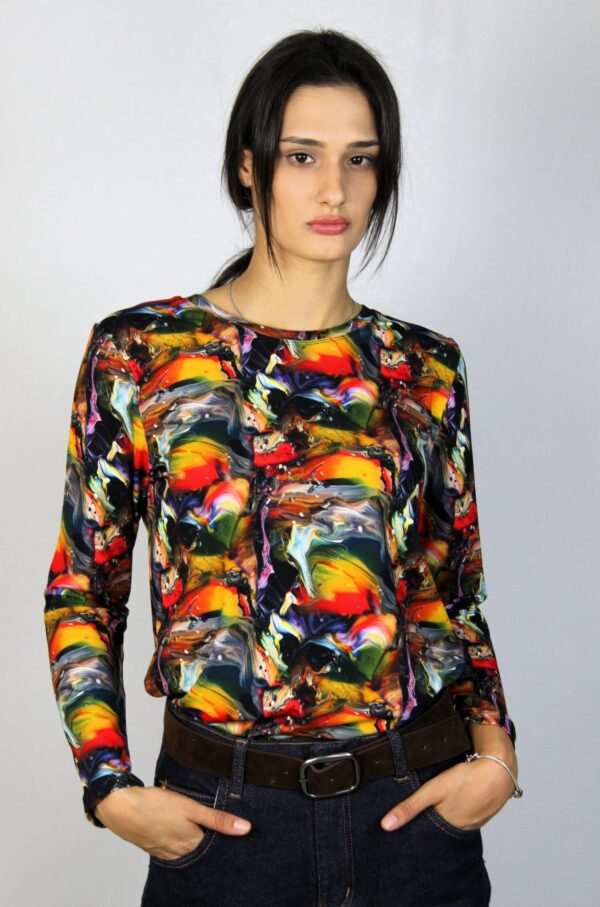 Блуза с дълъг ръкав принт 12 - Image 3
