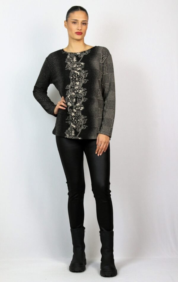 Блуза в бежово и черно - Image 3