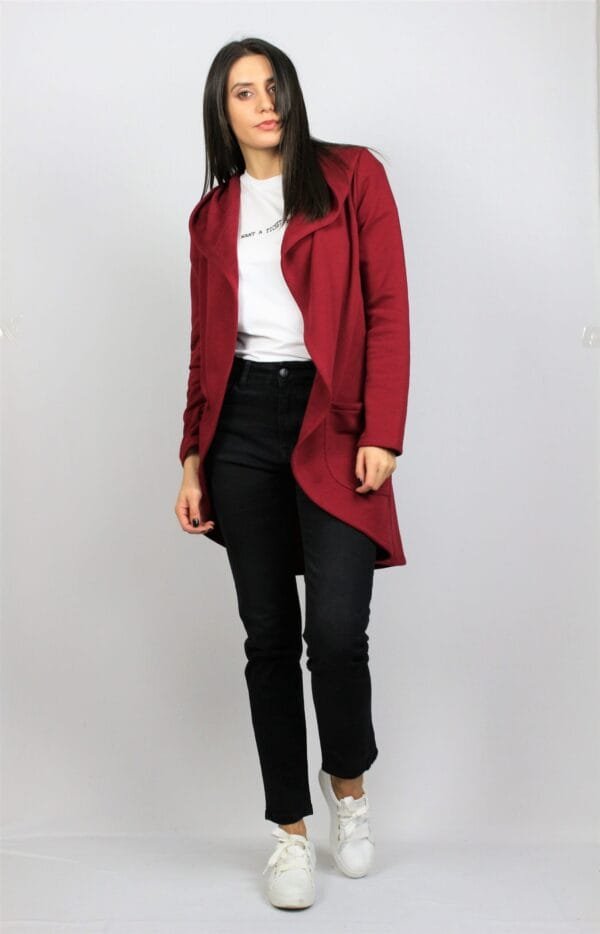 Жилетка от трико бордо - Image 5