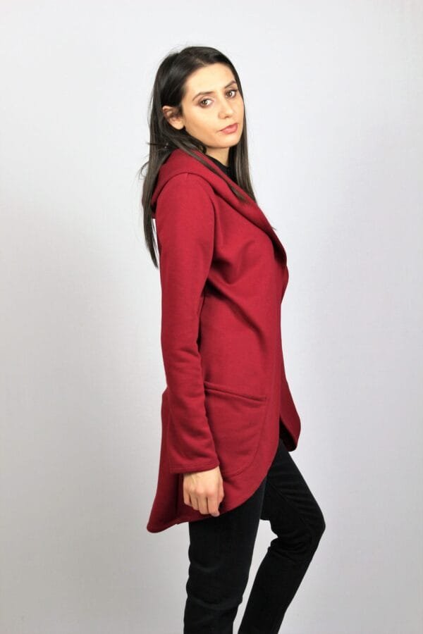 Жилетка от трико бордо - Image 7