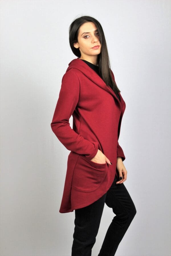 Жилетка от трико бордо - Image 8