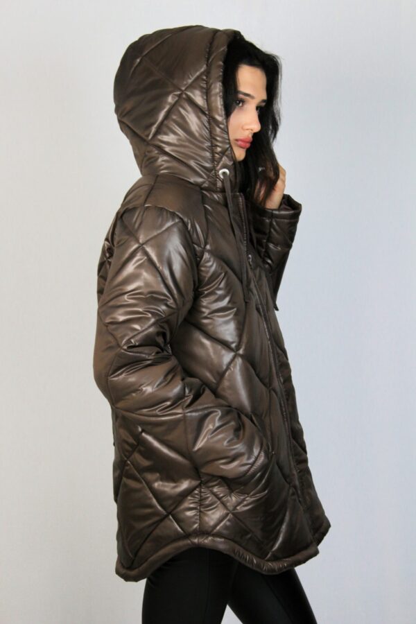 Ватирано яке ромбоиди кафяво - Image 10