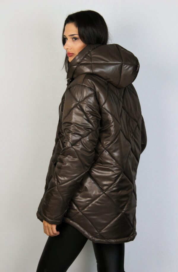 Ватирано яке ромбоиди кафяво - Image 6