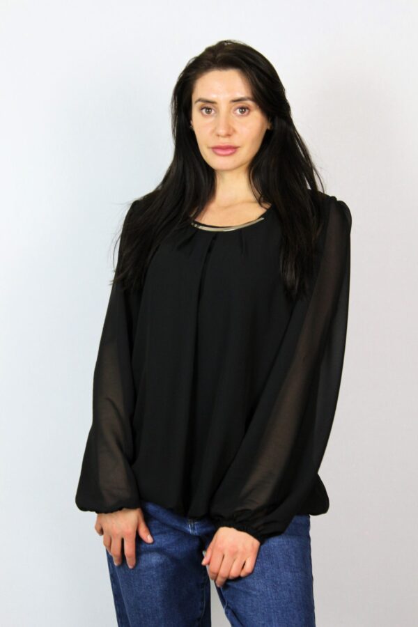Блуза шифон черна - Image 7