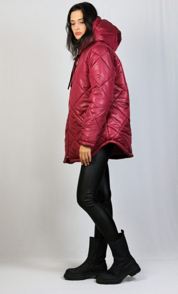 Ватирано яке ромбоиди бордо - Image 4