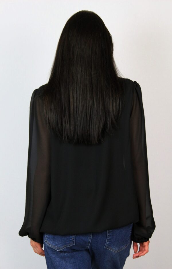 Блуза шифон черна - Image 4