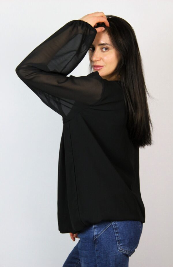 Блуза шифон черна - Image 3