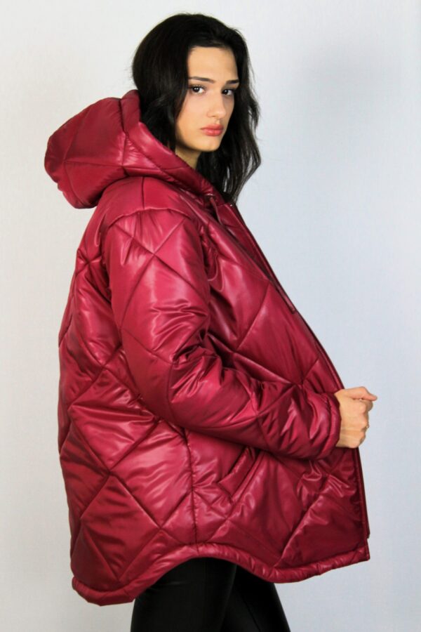 Ватирано яке ромбоиди бордо - Image 5