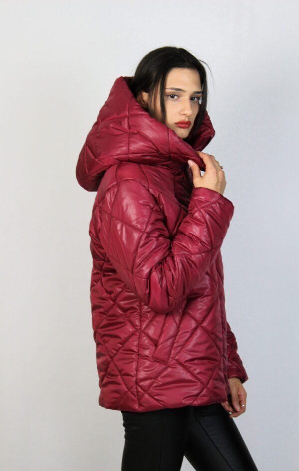 Яке с качулка бордо - Image 4