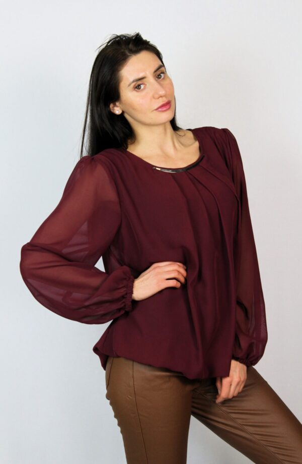 Блуза шифон бордо - Image 6