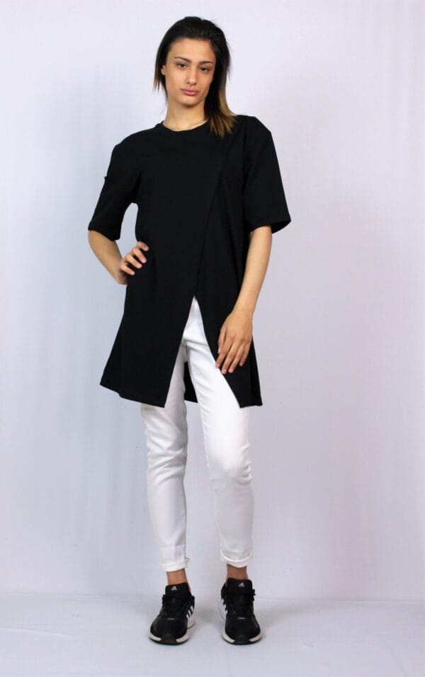 Туника с цепка отпред черна - Image 3