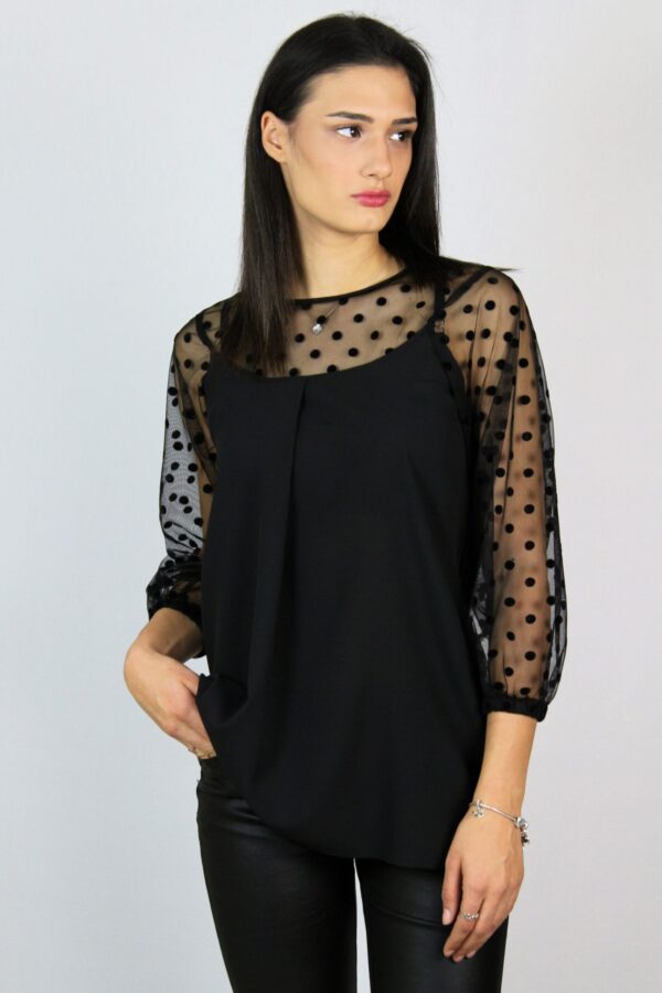 Блуза от креп шифон и тюл - Image 4
