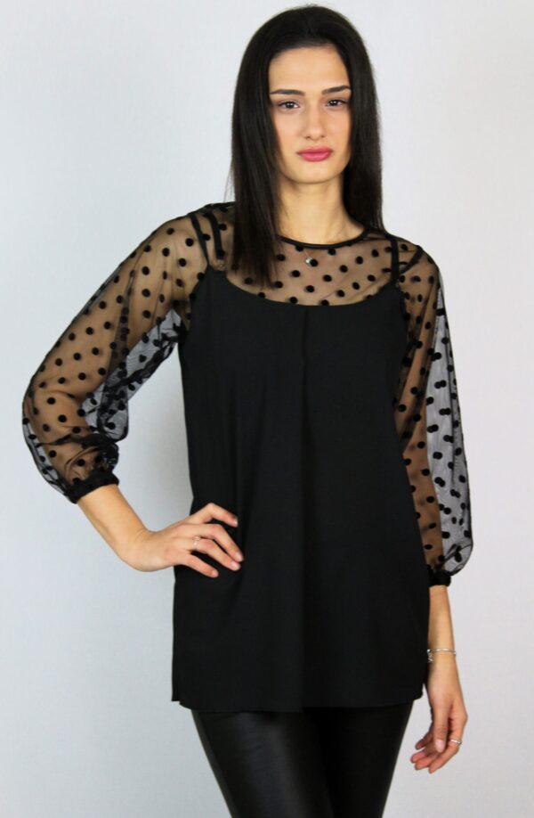 Блуза от креп шифон и тюл - Image 7