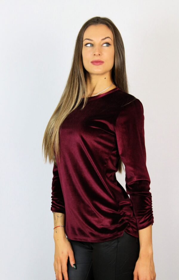 Блуза кадифе бордо - Image 5