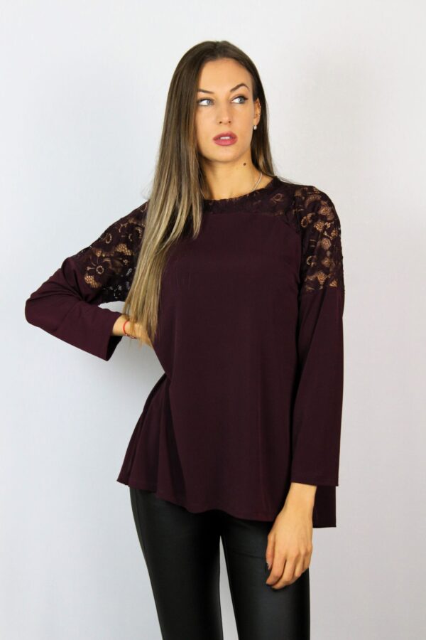 Туника с пандела  бургунд - Image 8