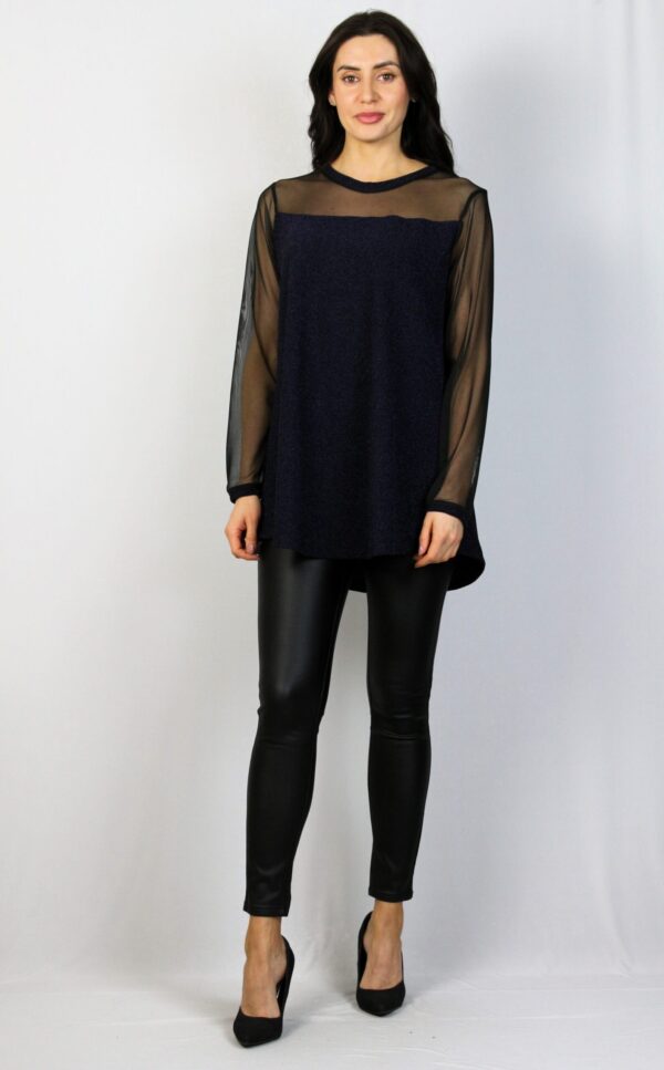 Туника хит ламе тъмносинъо - лилава - Image 3