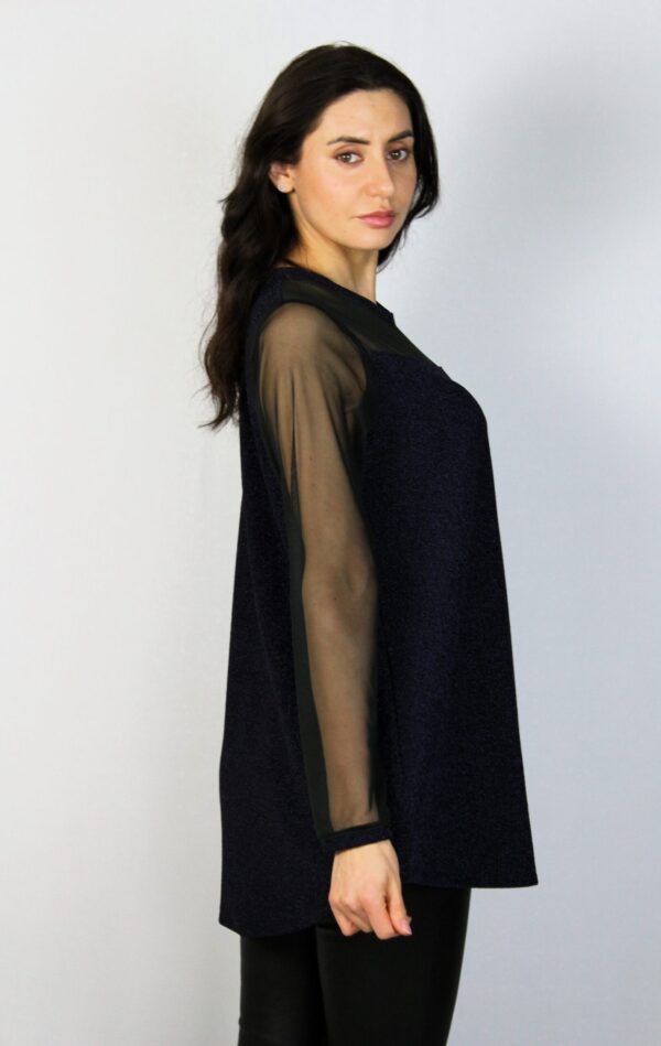 Туника хит ламе тъмносинъо - лилава - Image 5