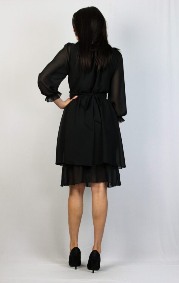 Рокля шифон черна - Image 6