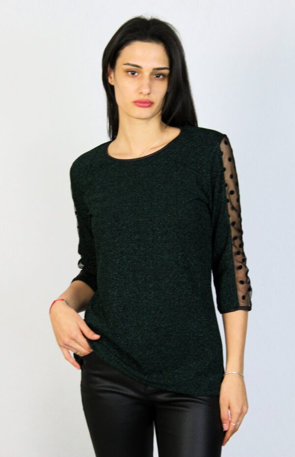 Блуза ламе зелена - Image 4