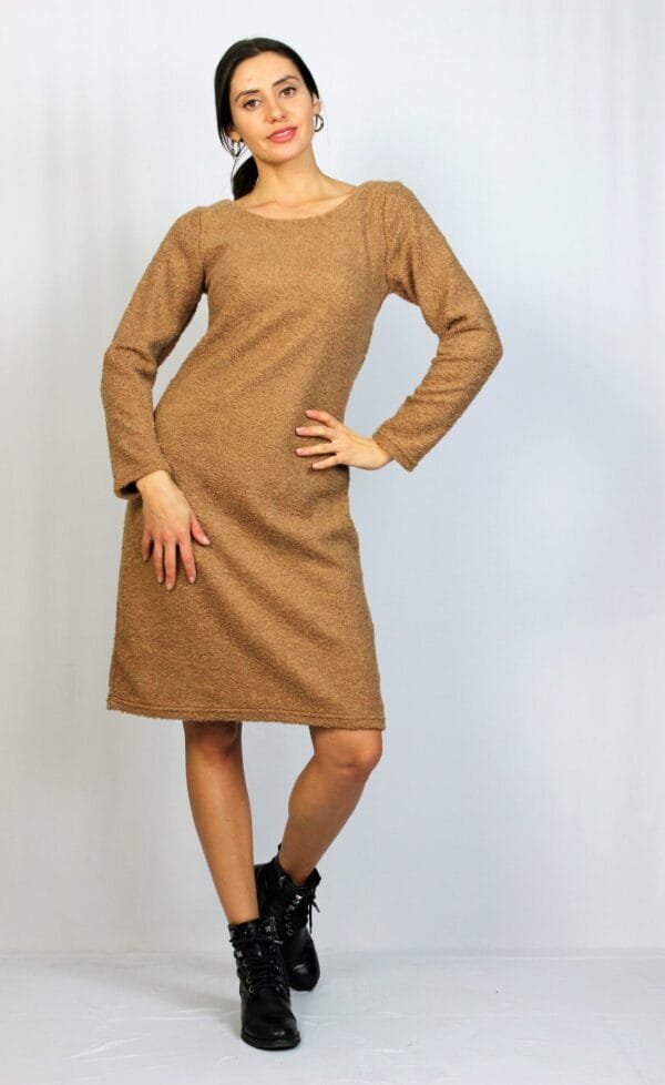Рокля букле камел - Image 7