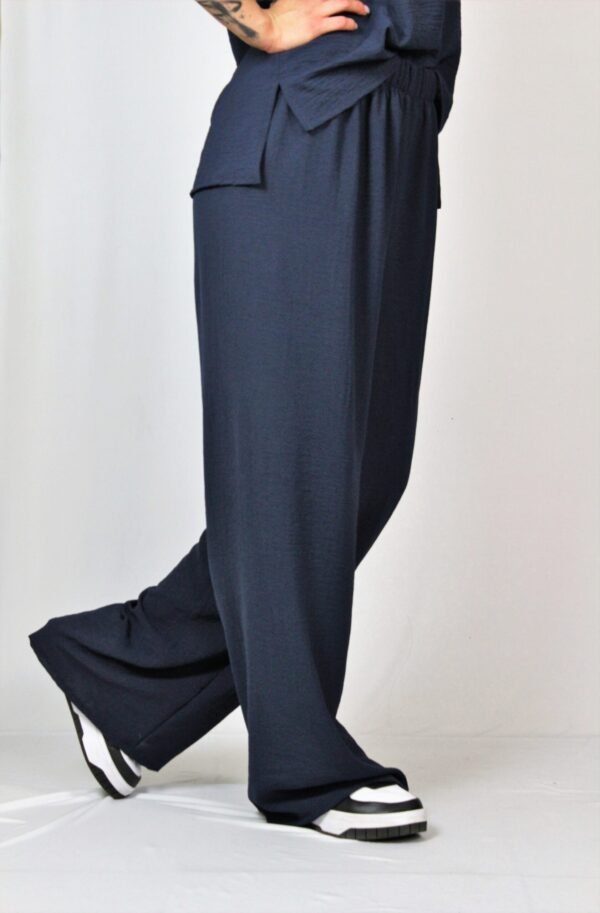 Широк панталон тъмносин - Image 6