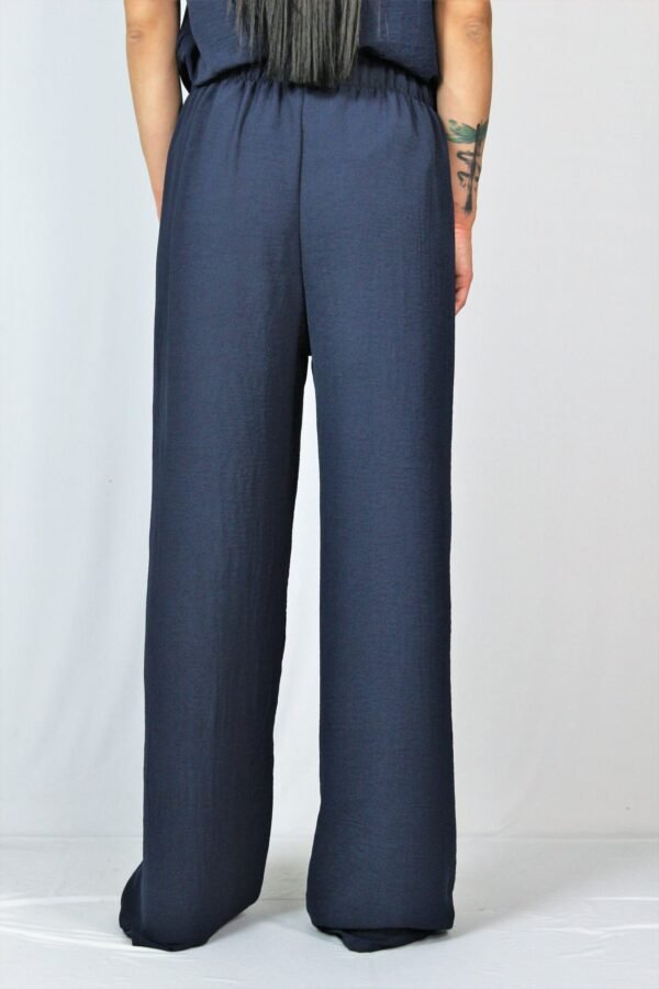 Широк панталон тъмносин - Image 4