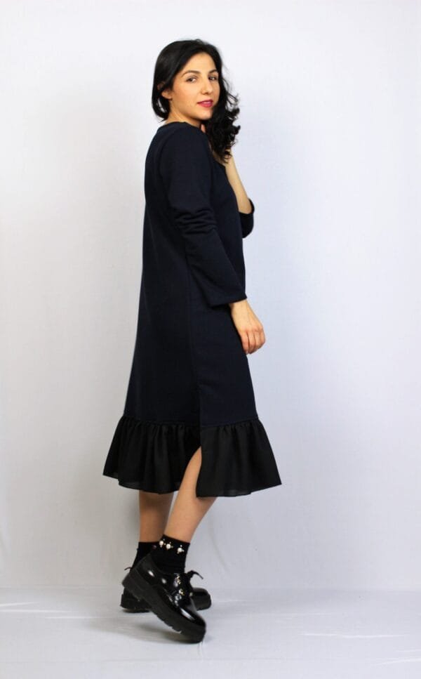 Рокля памук пандела тъмносиня - Image 6