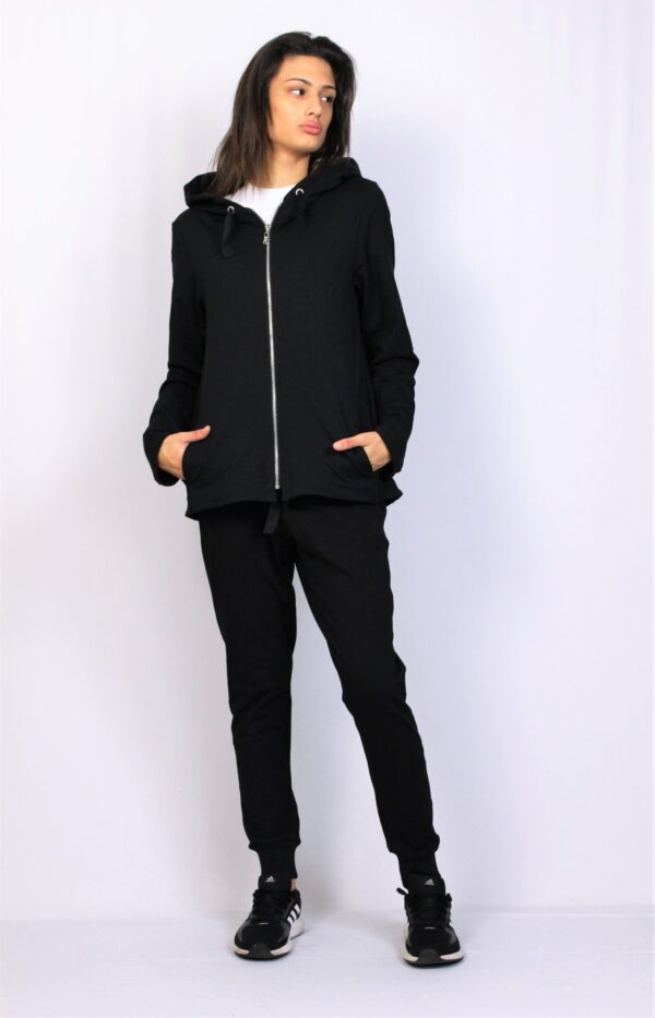 Памучен суитшърт  черен - Image 3