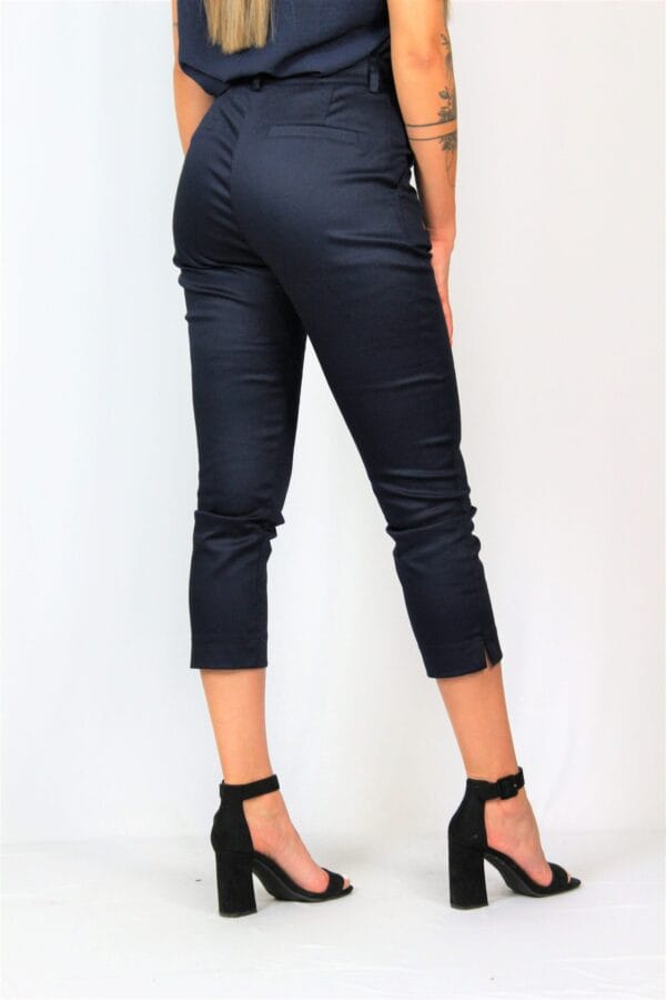 Панталон с цепки  тъмносин - Image 6