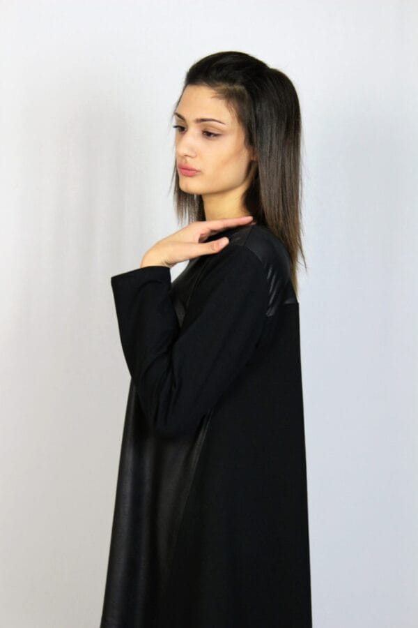 Асиметрична туника с кожа - Image 6