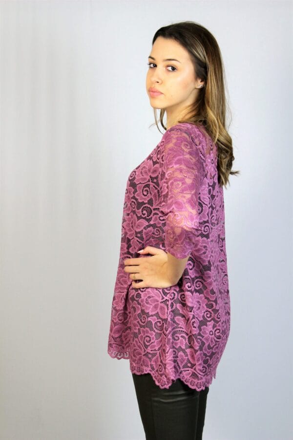 Туника дантела пепел  рози - Image 4