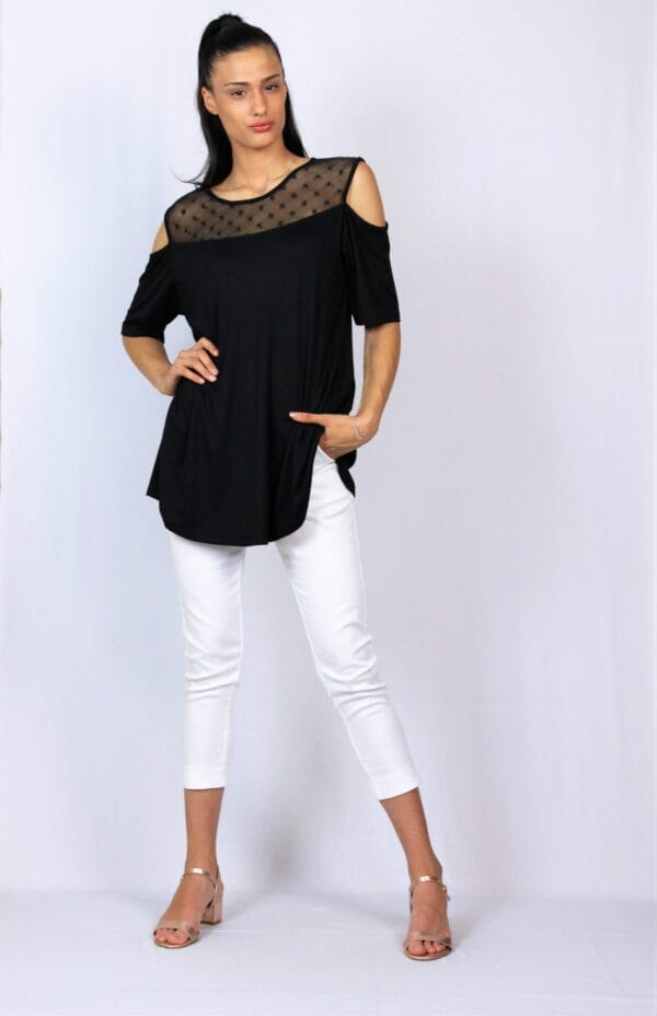 Туника с платка тюл точки - Image 8