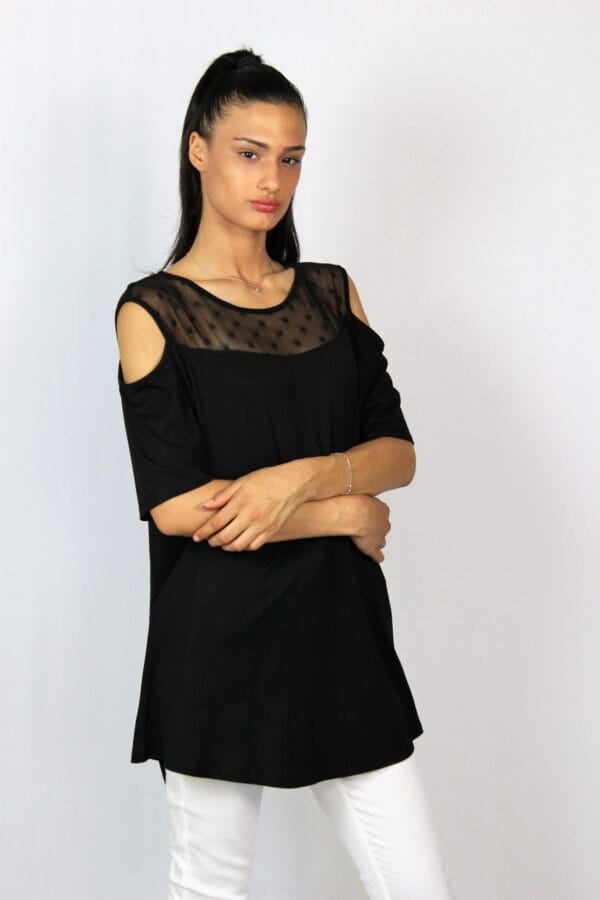 Туника с платка тюл точки - Image 3