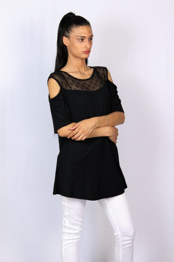 Туника с платка тюл точки - Image 7