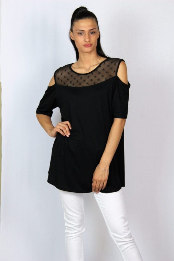 Туника с платка тюл точки - Image 5