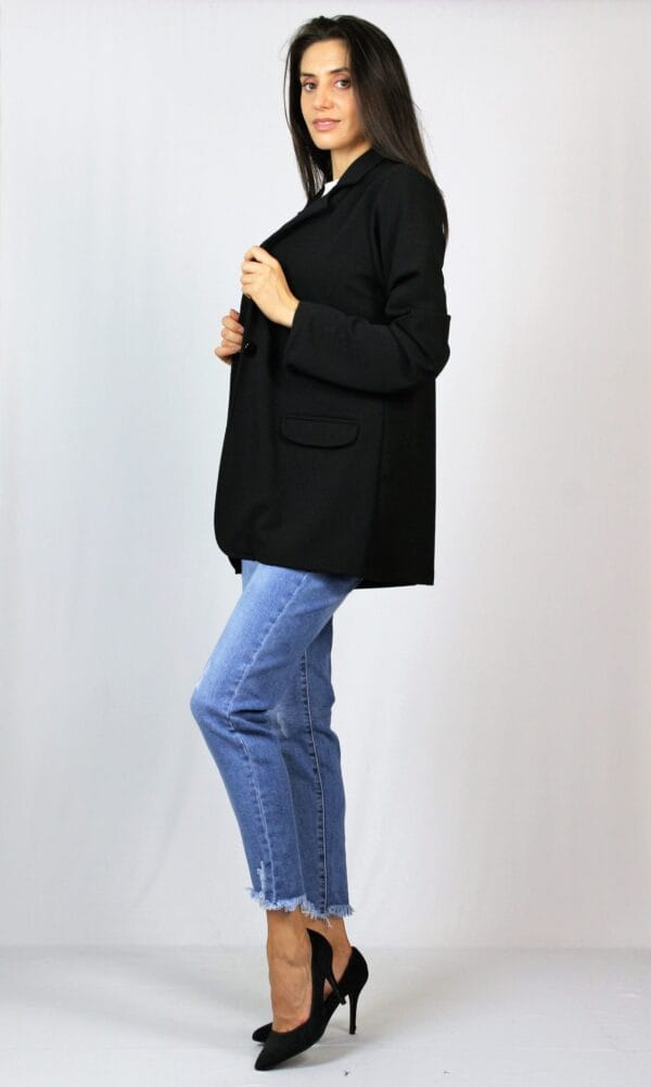 Блейзер с дълъг ръкав черен - Image 6