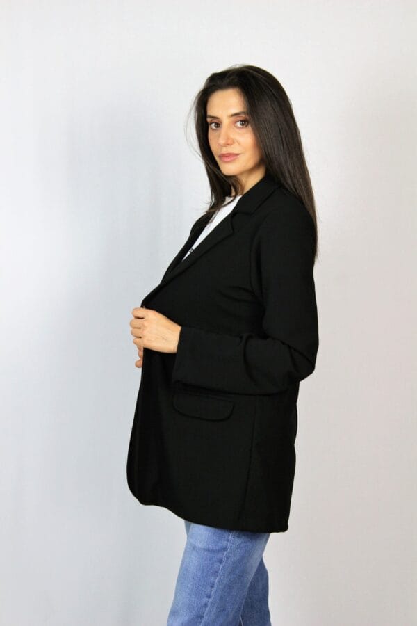 Блейзер с дълъг ръкав черен - Image 4