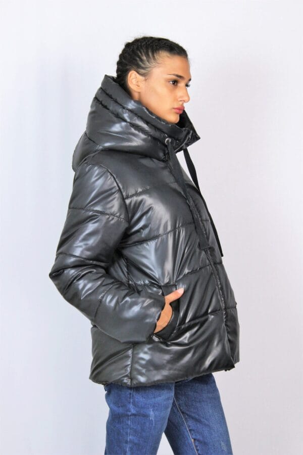 Яке с качулка черно - Image 5