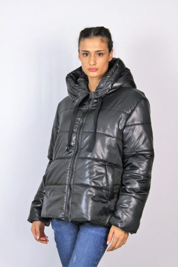Яке с качулка черно - Image 4