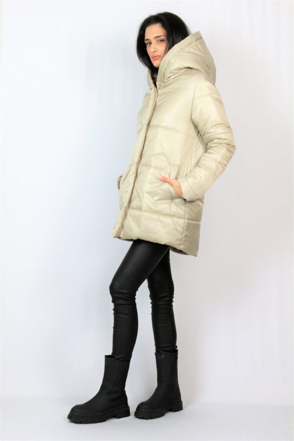 Ватирано яке бежово - Image 10