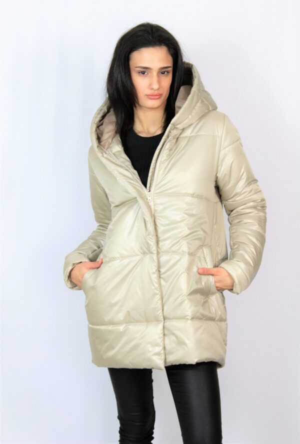 Ватирано яке бежово - Image 7