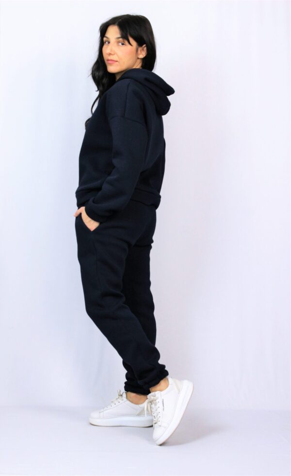 Топъл памучен комплект тъмносин - Image 4