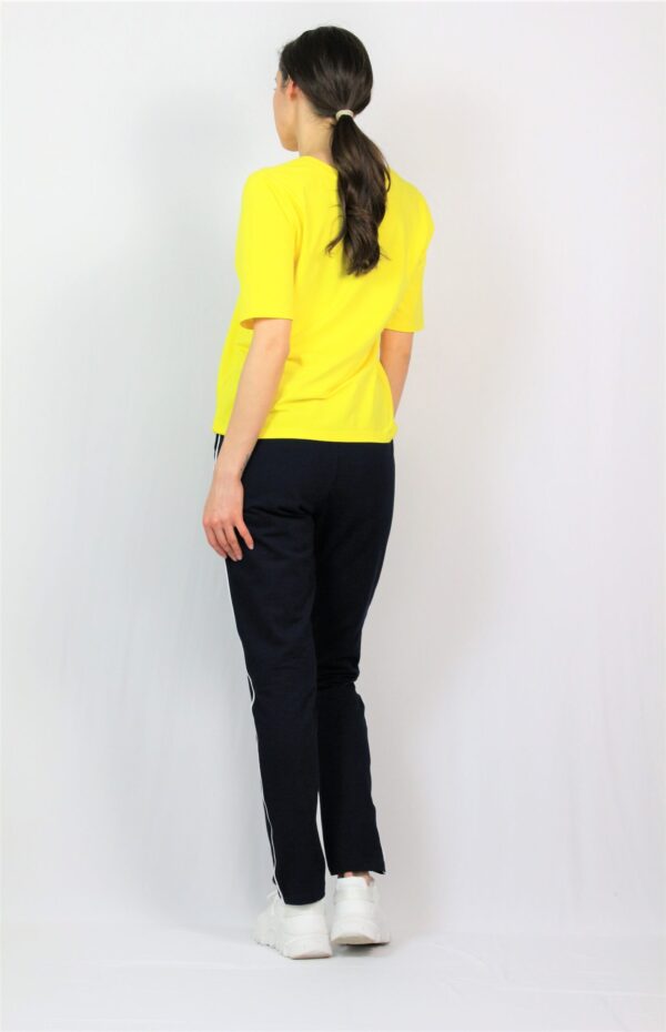 Спортен панталон с кантове тъмносин - Image 4