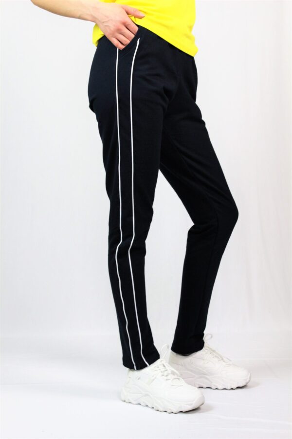 Спортен панталон с кантове тъмносин - Image 6