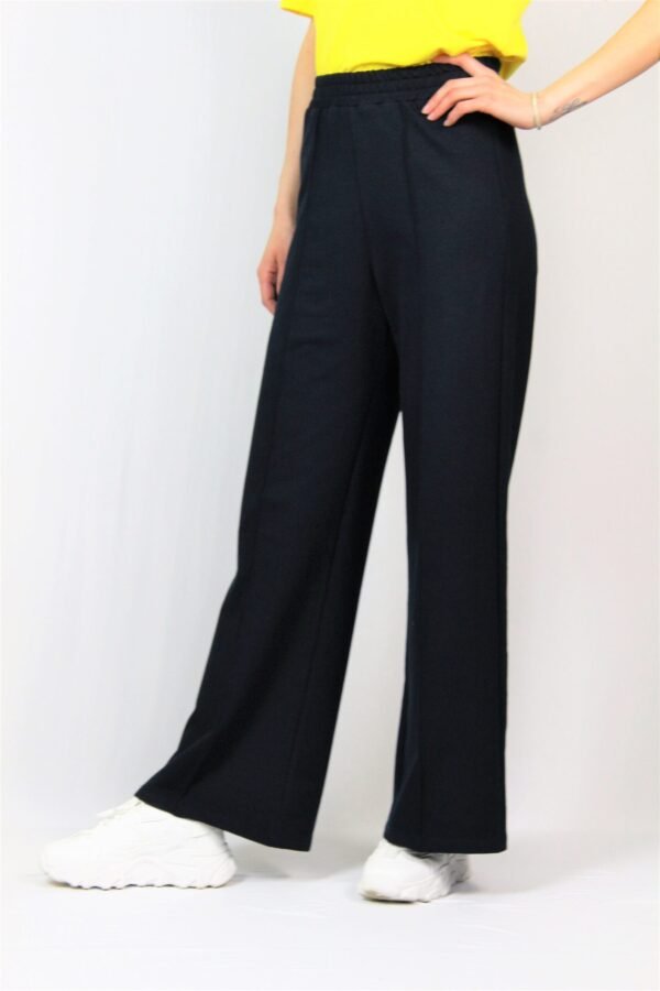 Панталон с ластичен колан тъмносин - Image 5